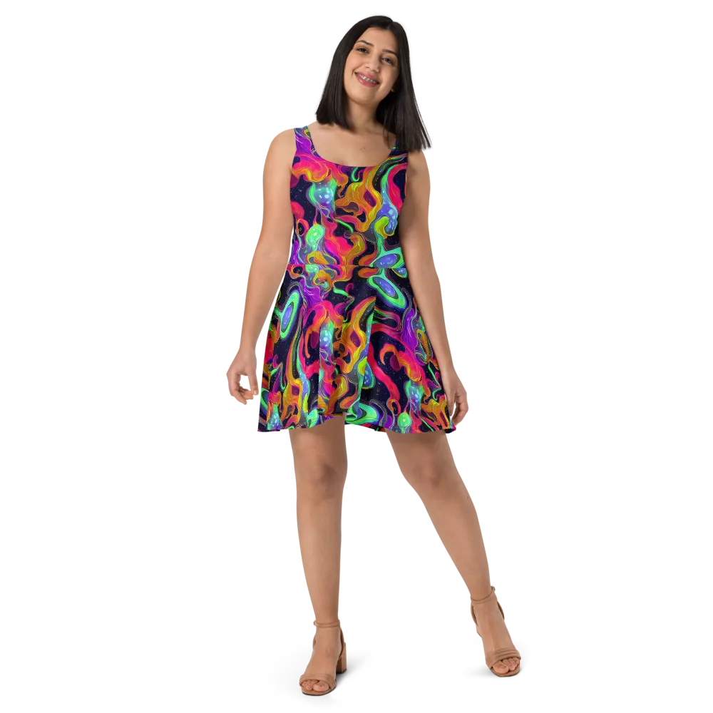Infinite Daydream on Skater Dress — Front