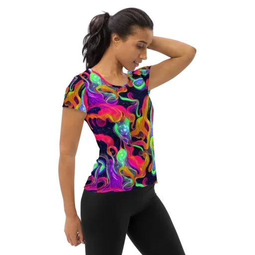 Infinite Daydream on a Women's Athletic T-Shirt
