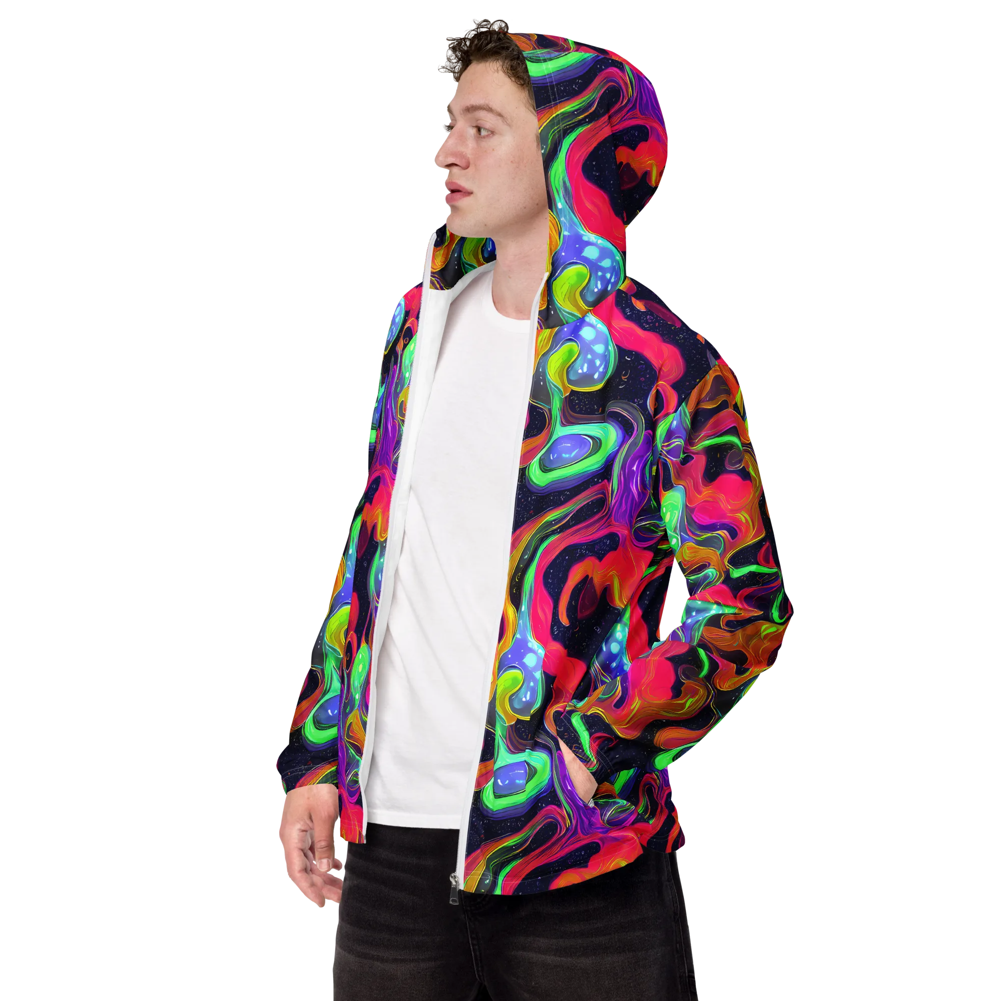 Infinite Daydream on Men's Windbreaker — Left Front