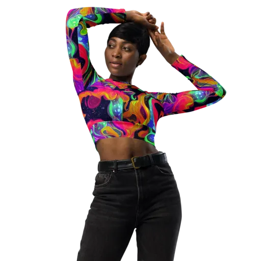Infinite Daydream on a Long Sleeve Crop Top