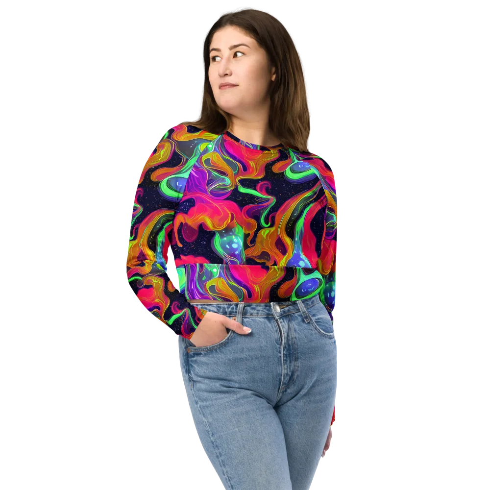 Infinite Daydream on Long Sleeve Crop Top — Front