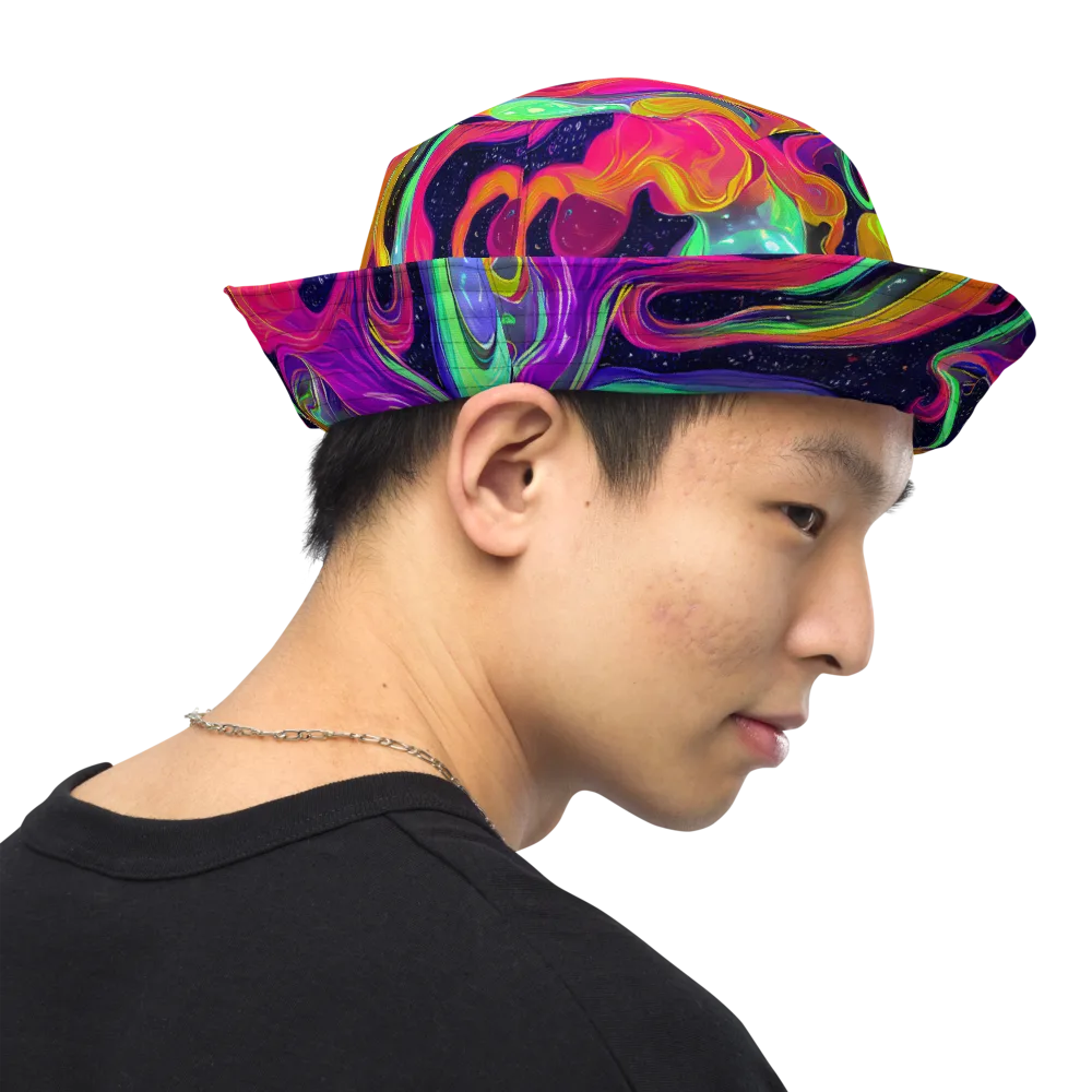 Infinite Daydream on Reversible Bucket Hat — Right Outside