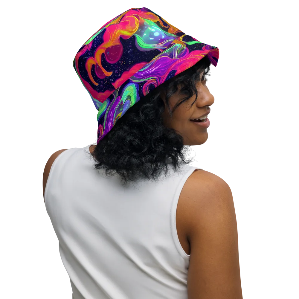 Infinite Daydream on Reversible Bucket Hat — Right Outside