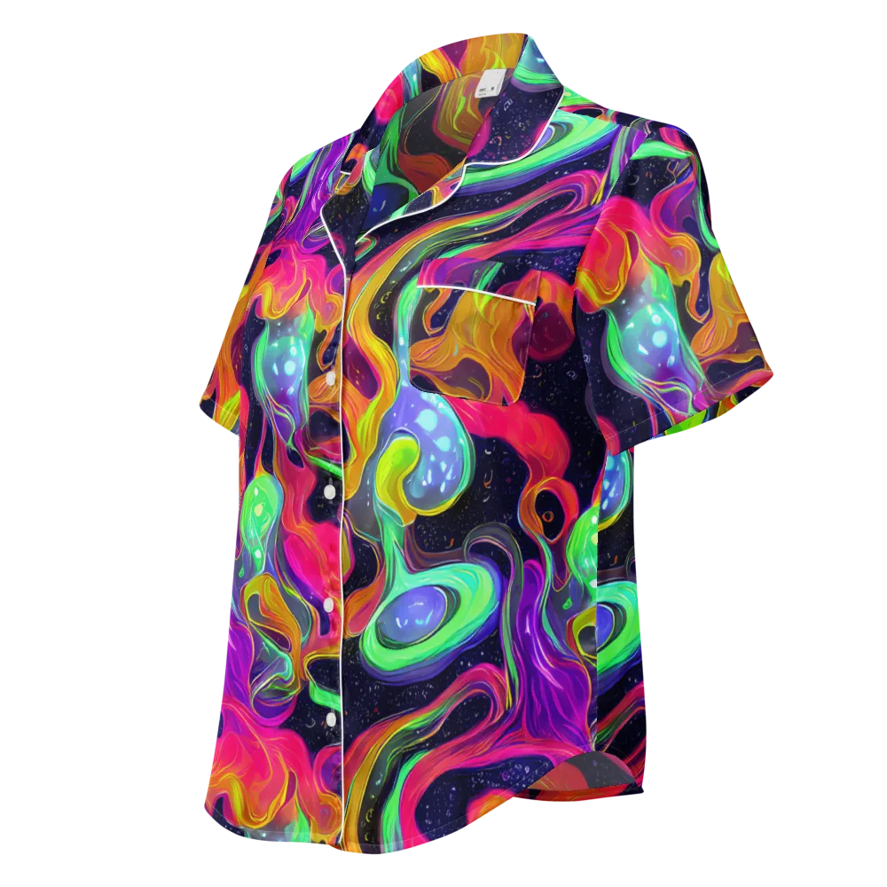 Infinite Daydream on Women's Short Sleeve Pajama Top — Left Front
