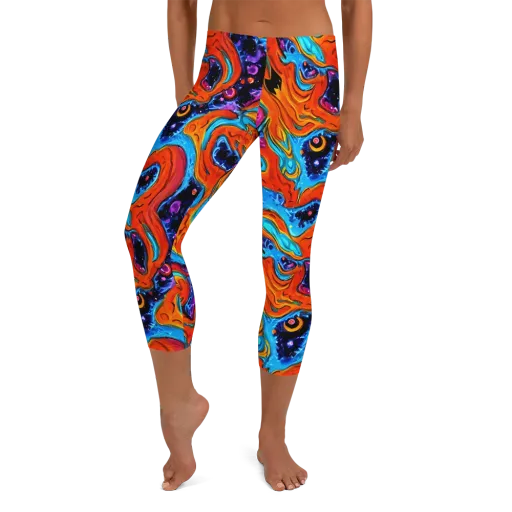 Sonic Lava on a Capri Leggings