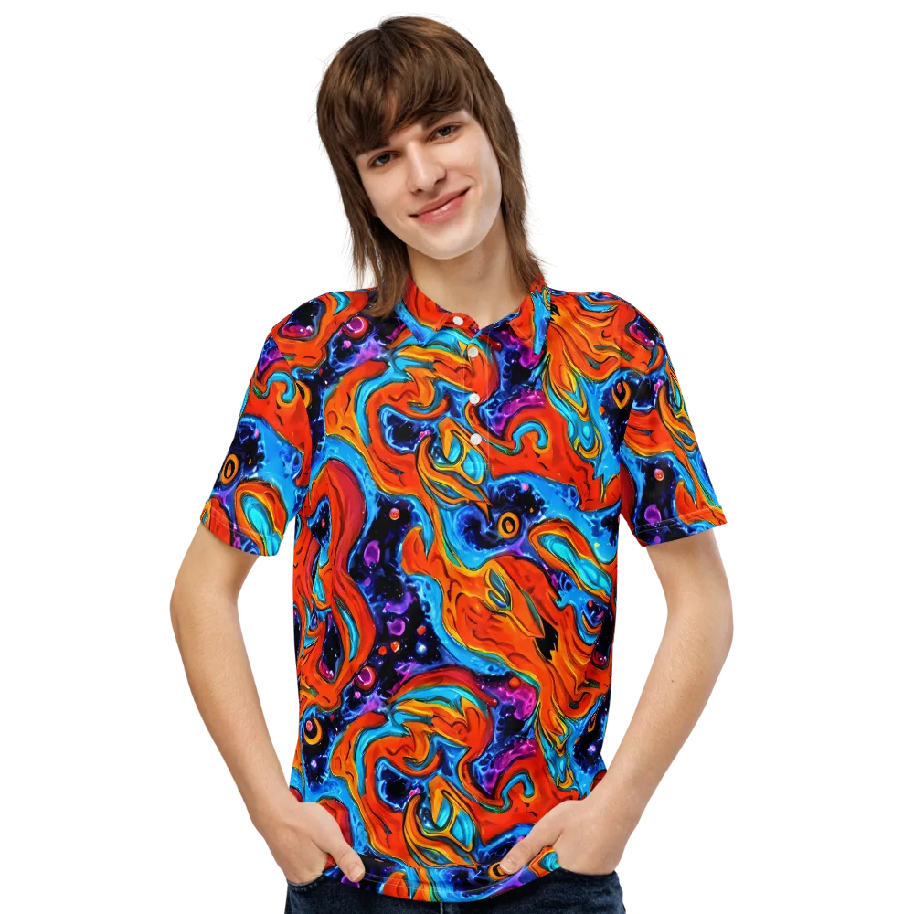 Sonic Lava on Men's Slim Fit Polo Shirt — Front