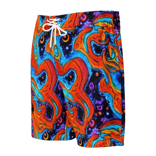 Sonic Lava on a Men's Board Shorts