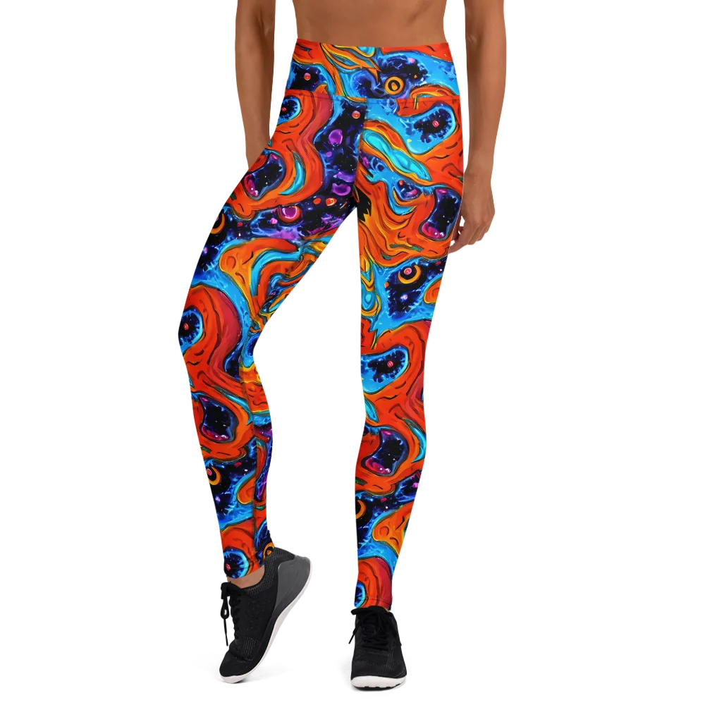 Sonic Lava on Yoga Leggings — Front
