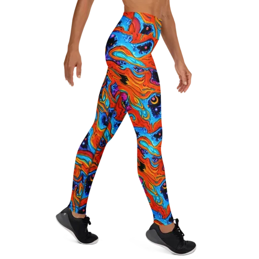 Sonic Lava on a Yoga Leggings