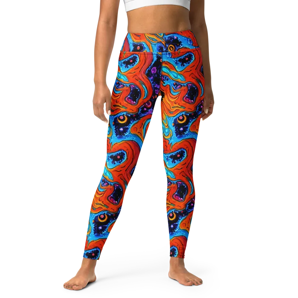 Sonic Lava on Yoga Leggings — Front