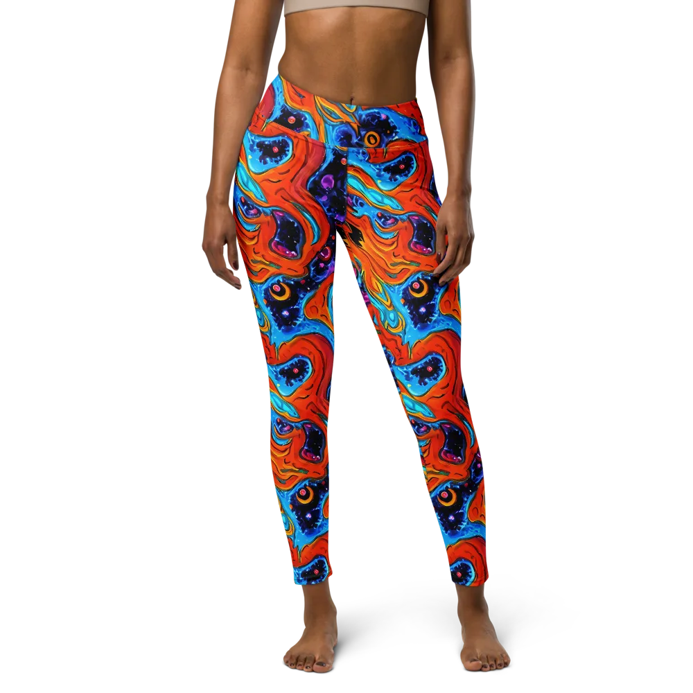 Sonic Lava on Yoga Leggings — Front