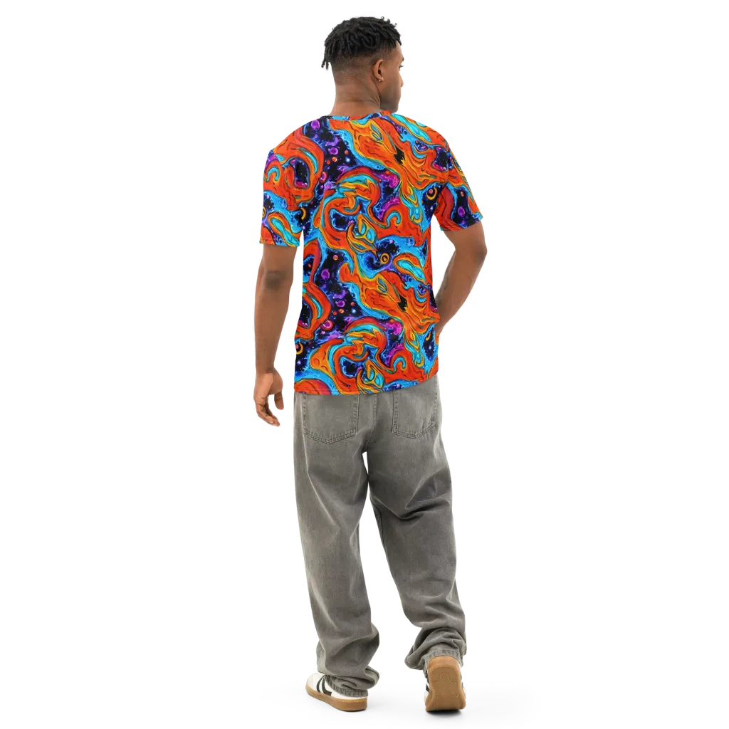 Sonic Lava on Men's Cotton Crew Neck T-Shirt — Back