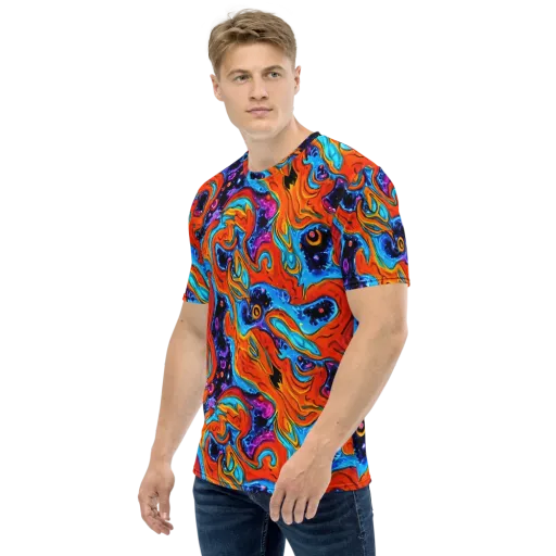 Sonic Lava on a Men's Crew Neck T-Shirt
