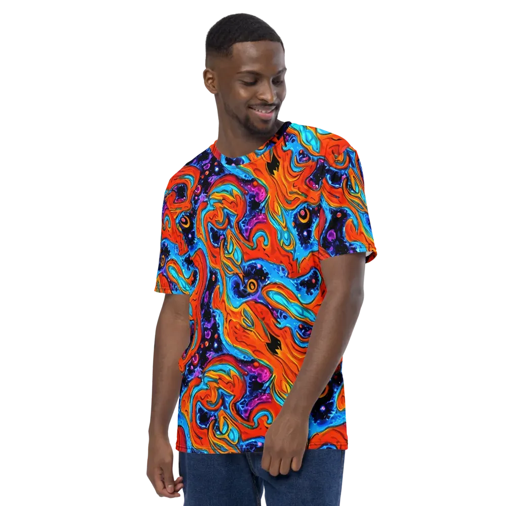 Sonic Lava on Men's Crew Neck T-Shirt — Left