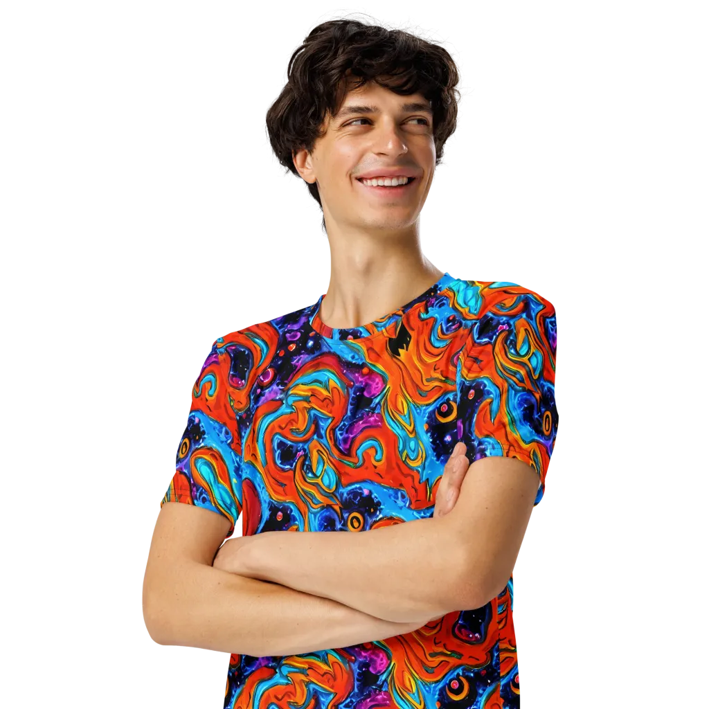 Sonic Lava on Men's Crew Neck T-Shirt — Left Front