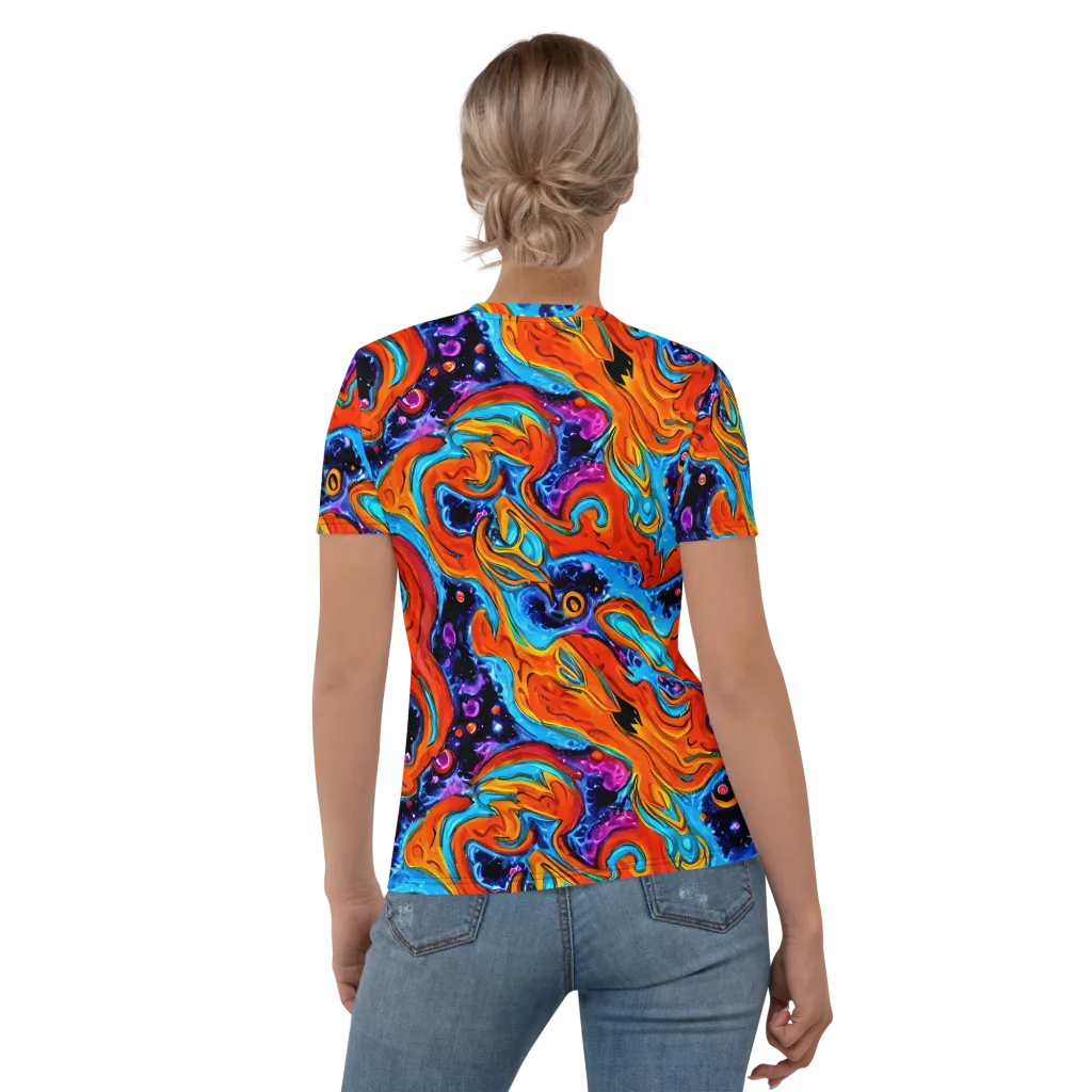 Sonic Lava on Women's Crew Neck T-Shirt — Back