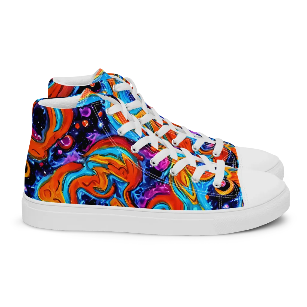 Sonic Lava on Women's High Top Canvas Shoes — Right