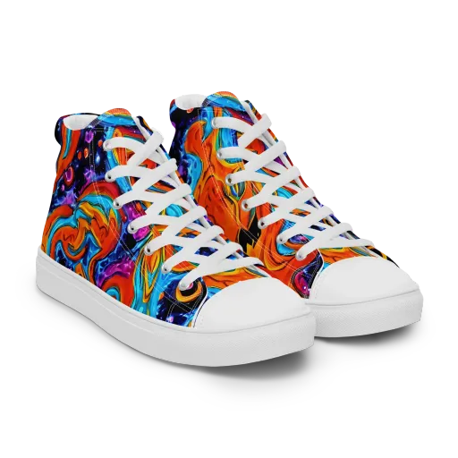 Sonic Lava on a Women's High Top Canvas Shoes