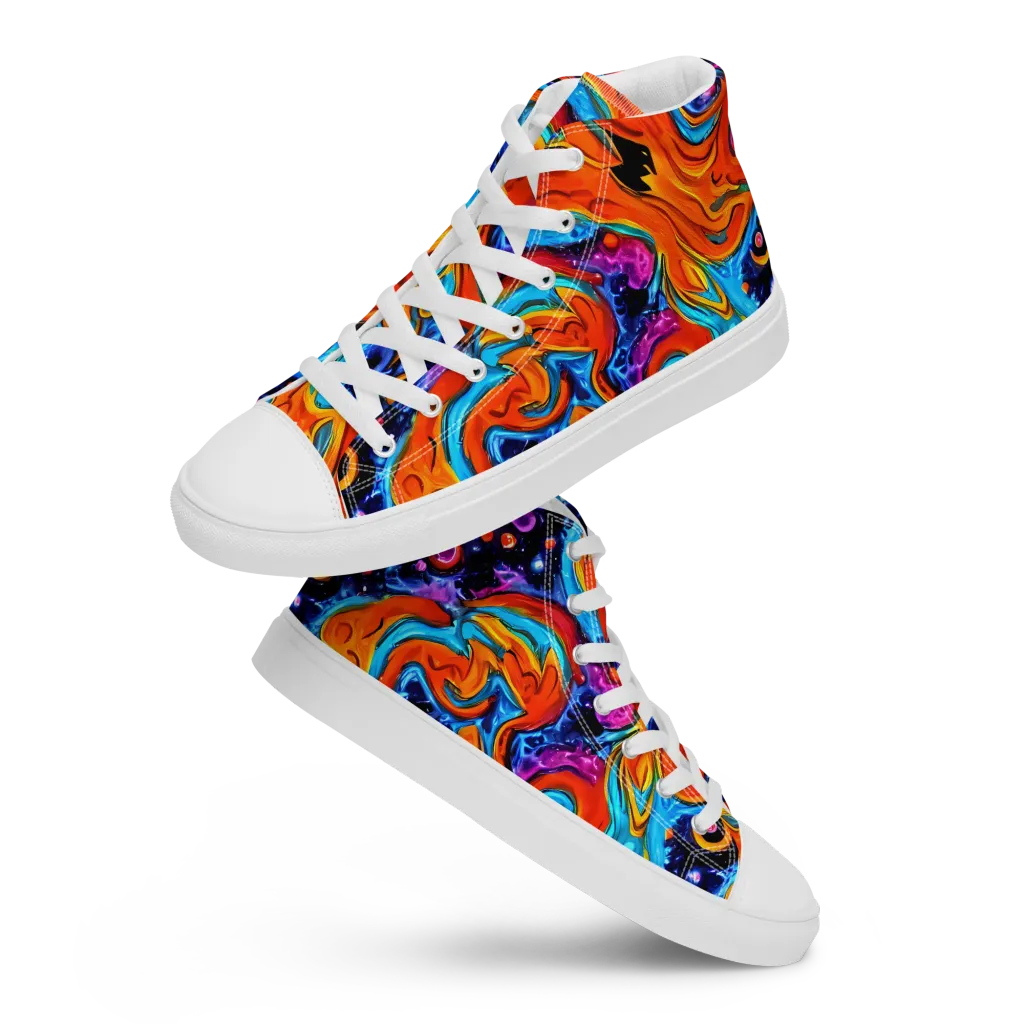 Sonic Lava on Women's High Top Canvas Shoes — Front
