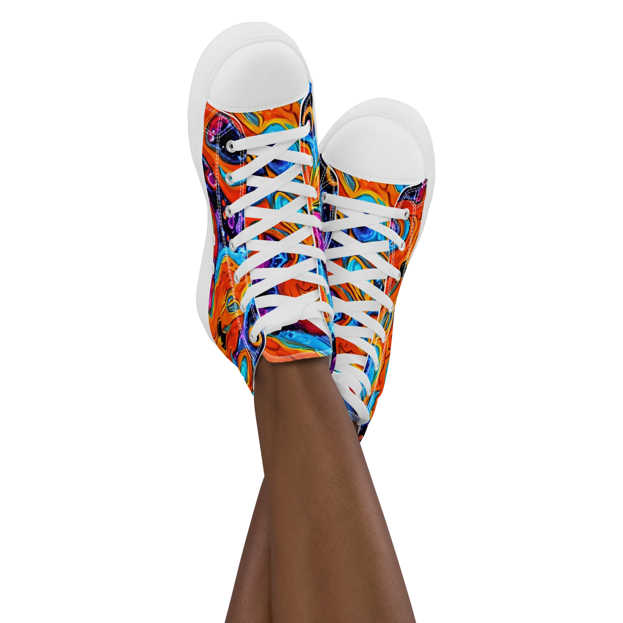 Sonic Lava on Women's High Top Canvas Shoes — Front
