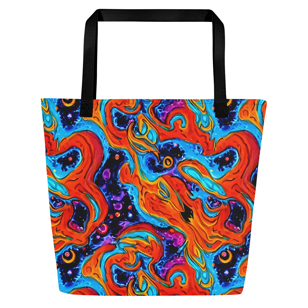 Sonic Lava on Large Tote Bag W/ Pocket — Front