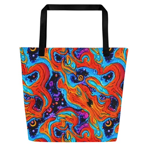 Sonic Lava on a Large Tote Bag W/ Pocket