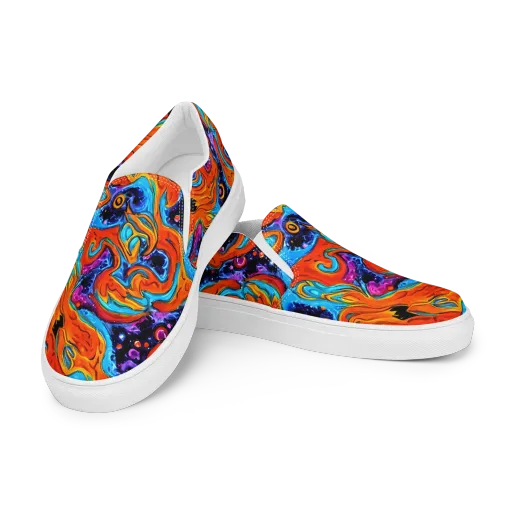 Sonic Lava on a Women's Slip-On Canvas Shoes