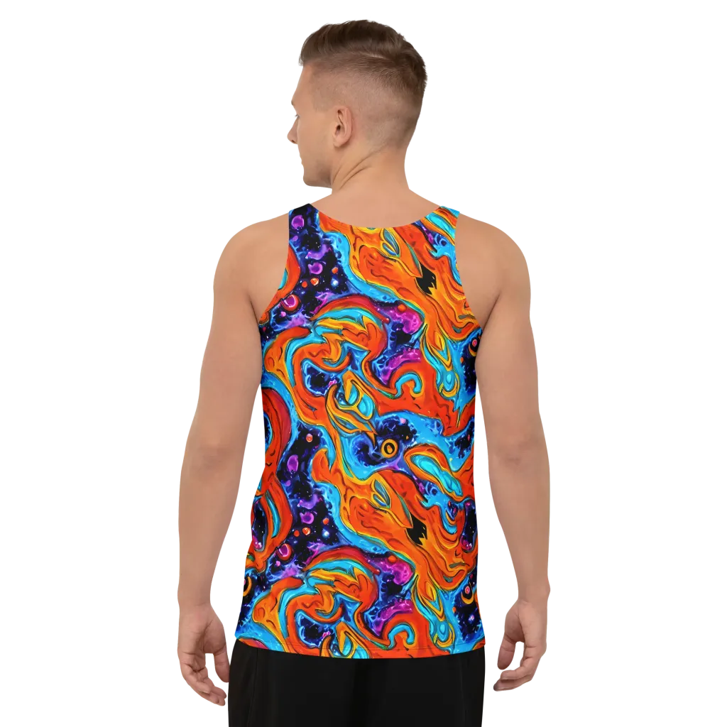 Sonic Lava on Men's Tank Top — Back