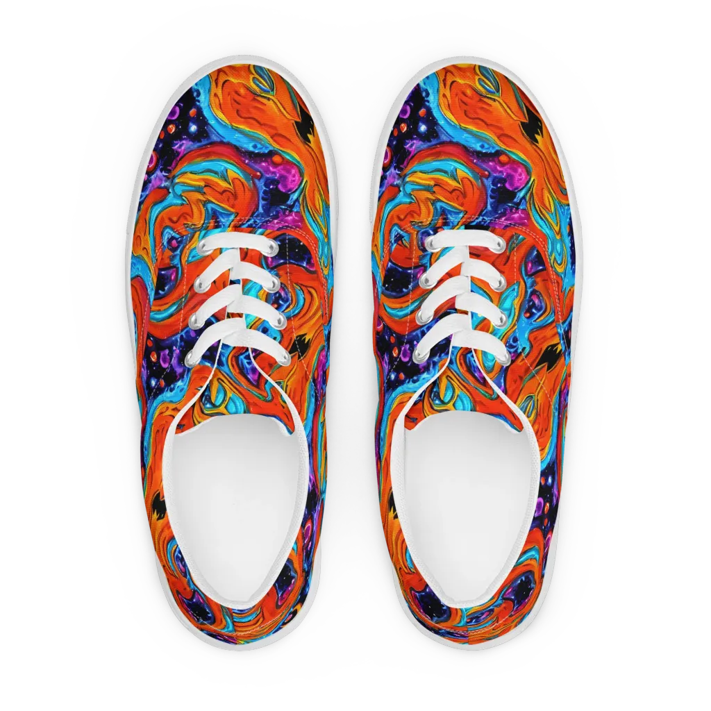 Sonic Lava on Men's Lace-Up Canvas Shoes — Front