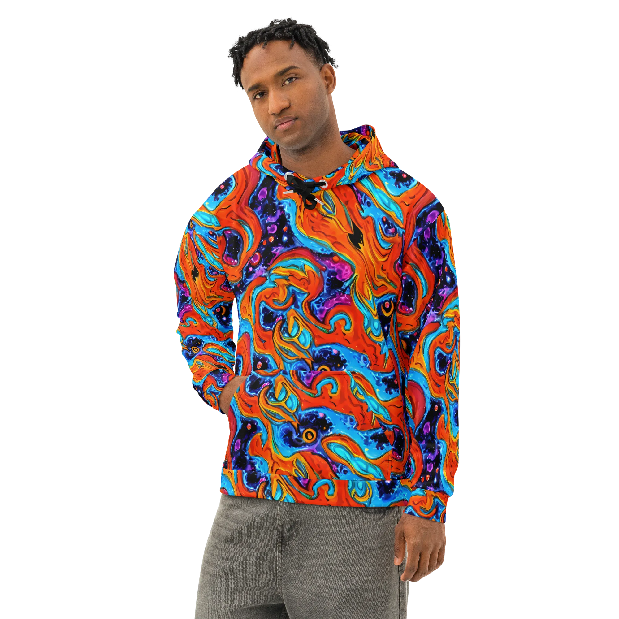 Sonic Lava on Cotton Hoodie — Left Front