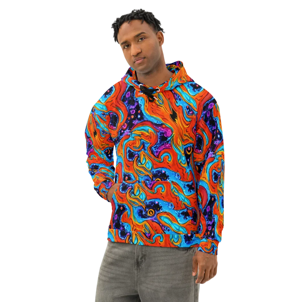 Sonic Lava on Cotton Hoodie — Left Front