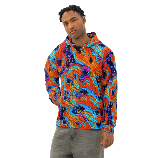 Sonic Lava on a Cotton Hoodie