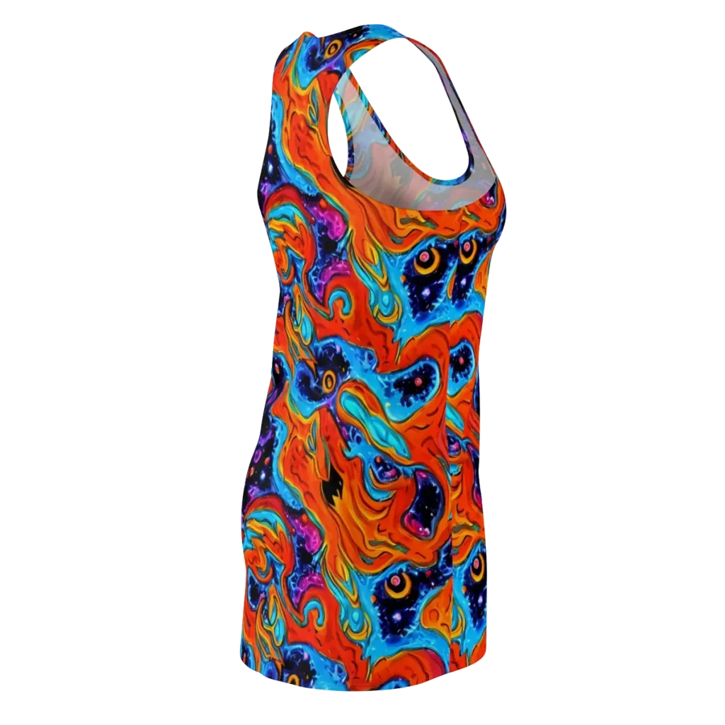 Sonic Lava on Racerback Dress — Back Side