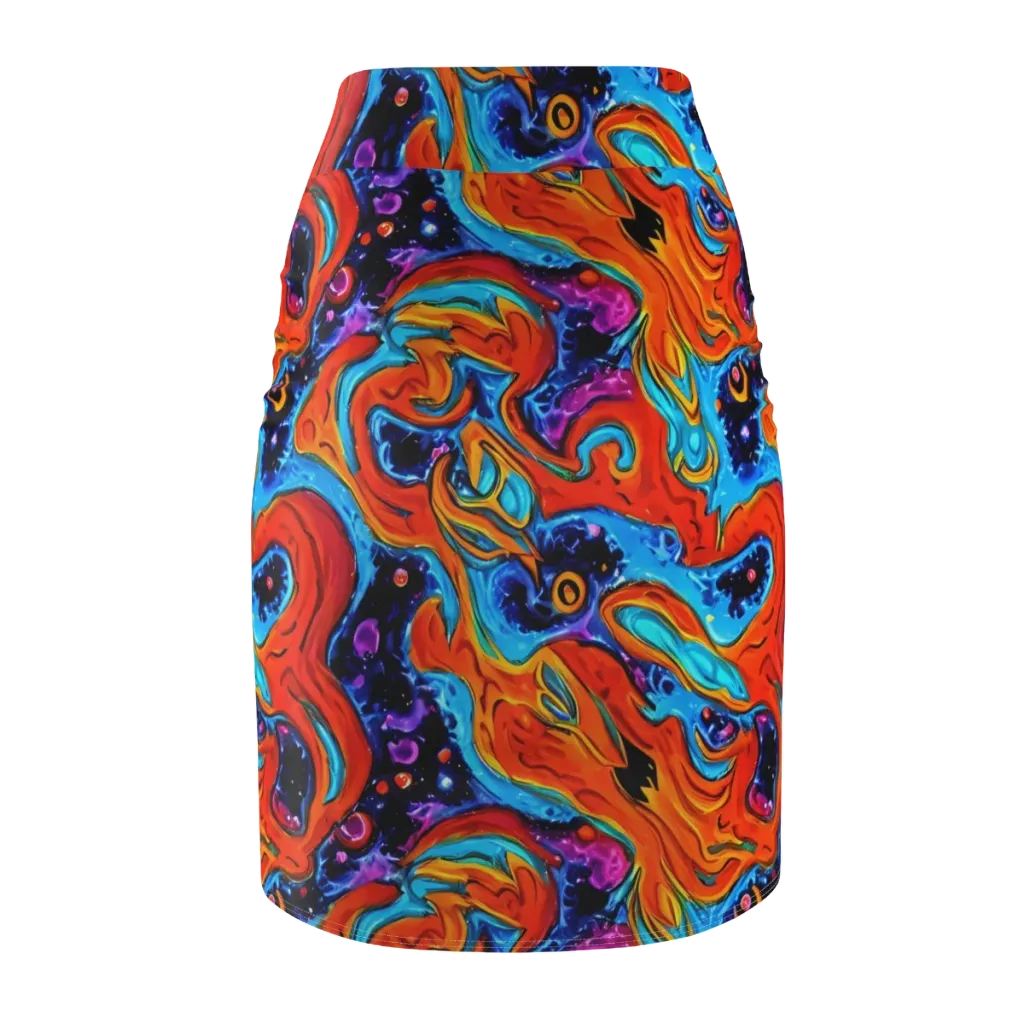 Sonic Lava on Pencil Skirt — Back