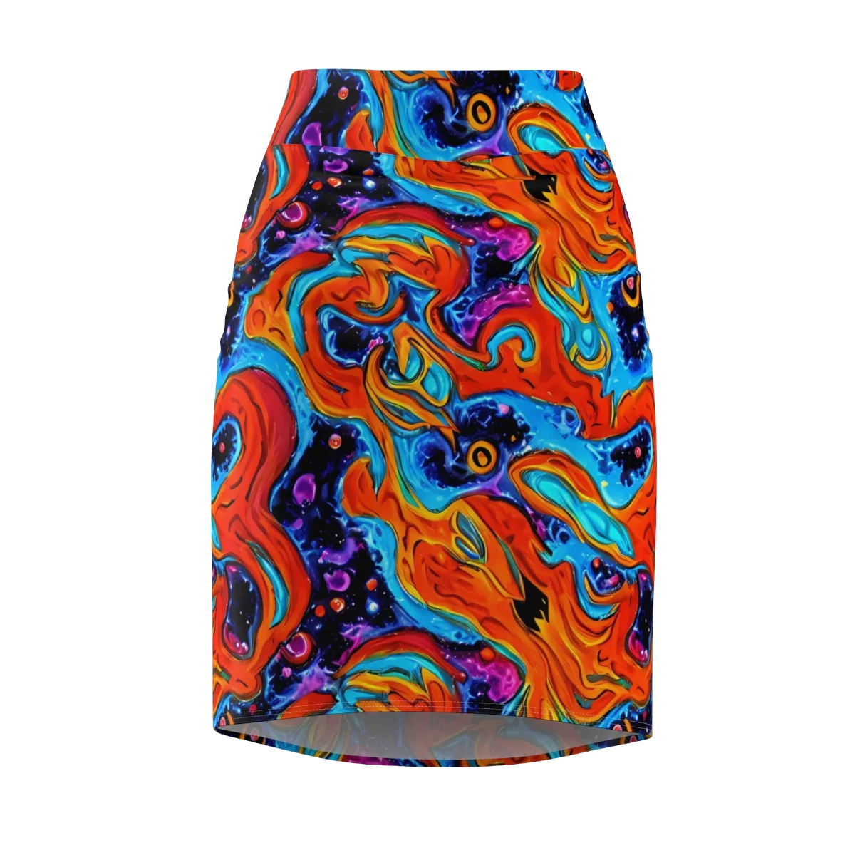 Sonic Lava on Pencil Skirt — Front
