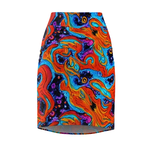 Sonic Lava on a Pencil Skirt