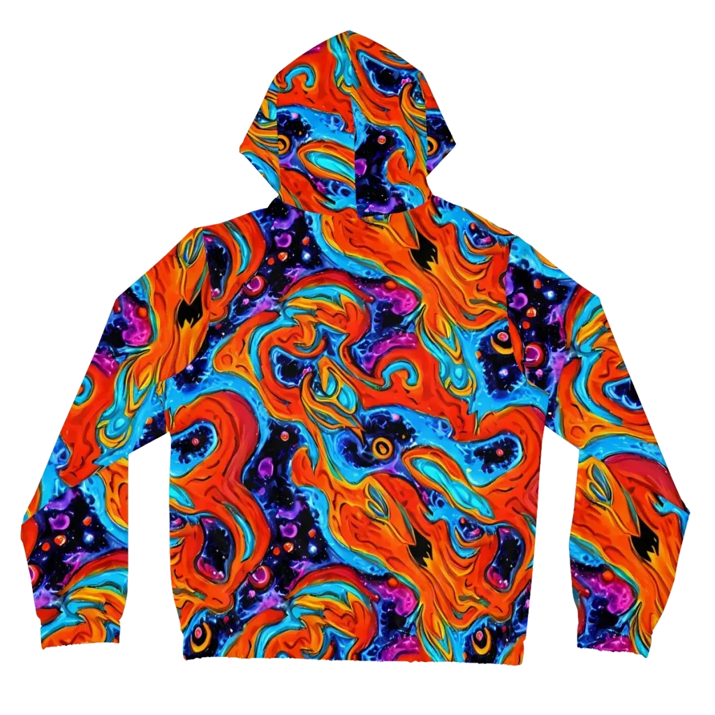 Sonic Lava on Women's Full-Zip Hoodie — Back