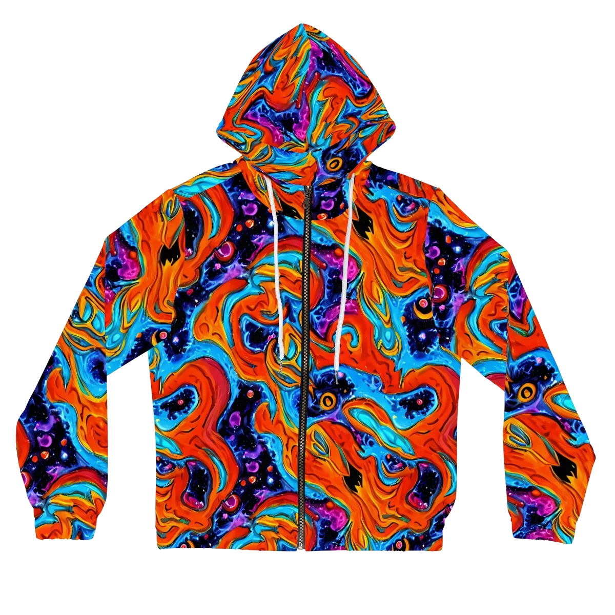Sonic Lava on Women's Full-Zip Hoodie — Front