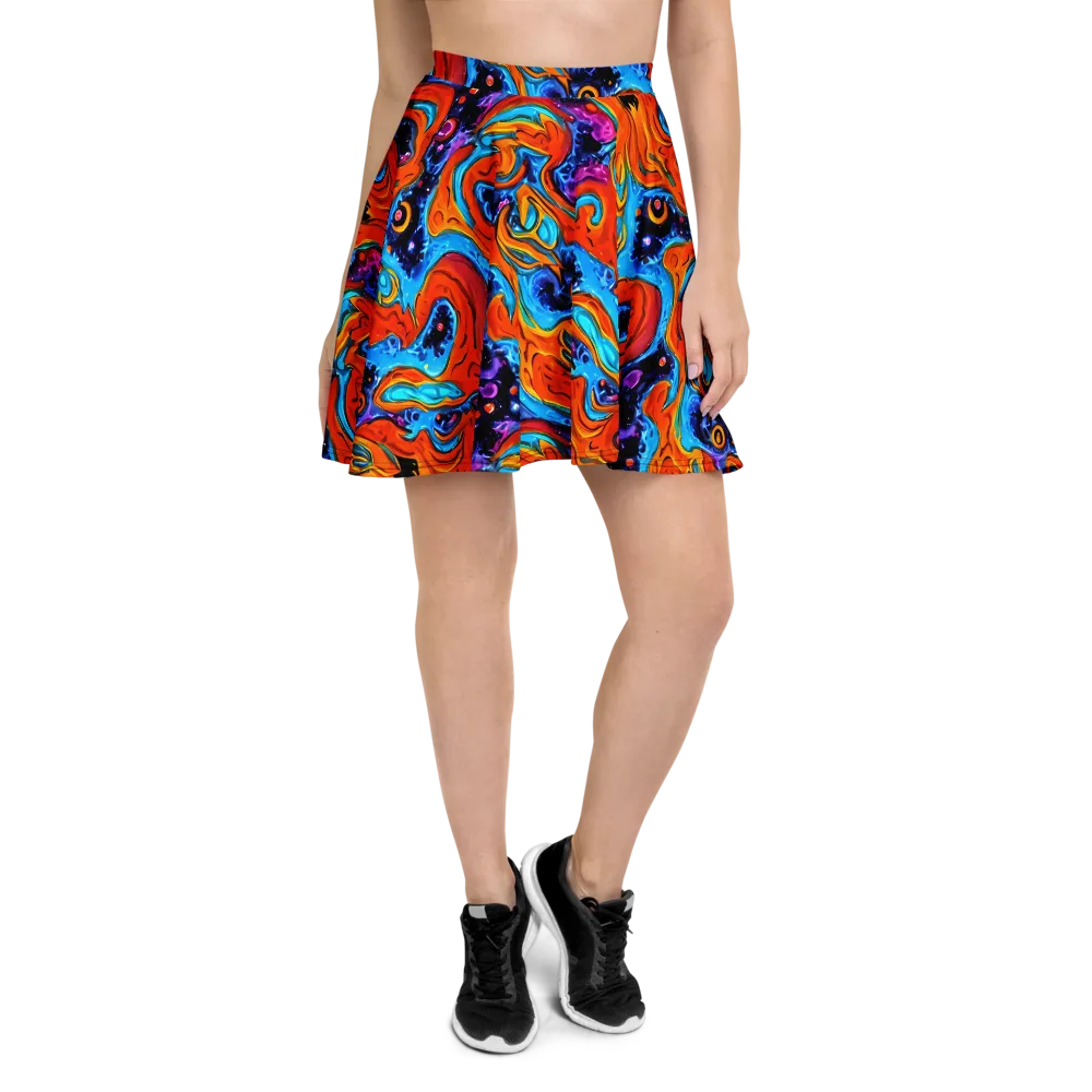 Sonic Lava on Skater Skirt — Front