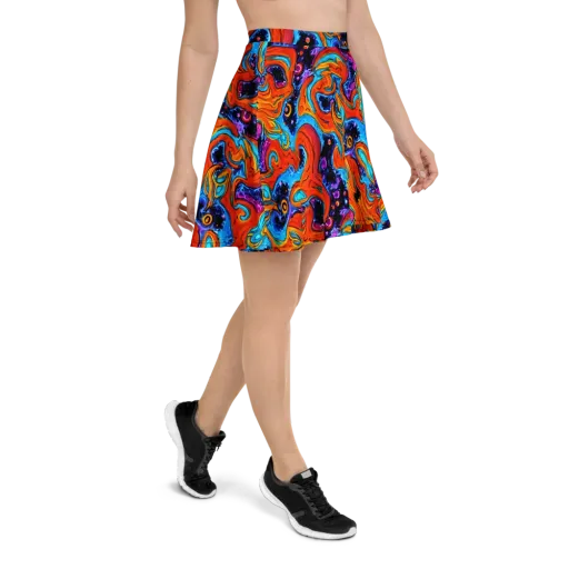 Sonic Lava on a Skater Skirt