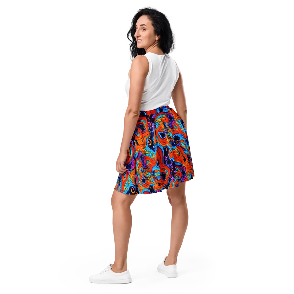 Sonic Lava on Skater Skirt — Back
