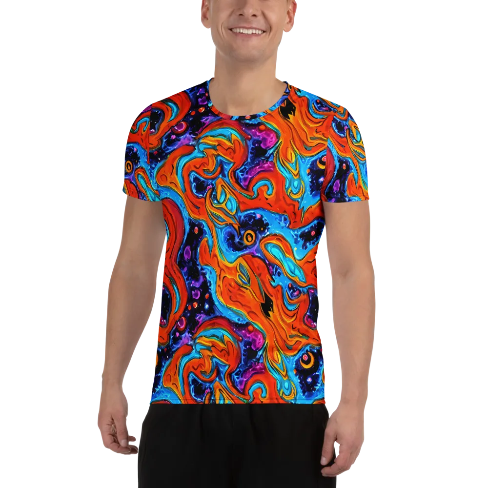 Sonic Lava on Men's Athletic T-Shirt — Front