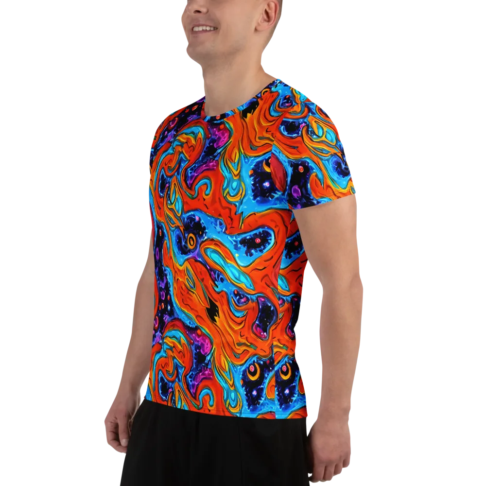 Sonic Lava on Men's Athletic T-Shirt — Left