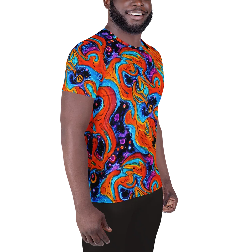 Sonic Lava on Men's Athletic T-Shirt — Right