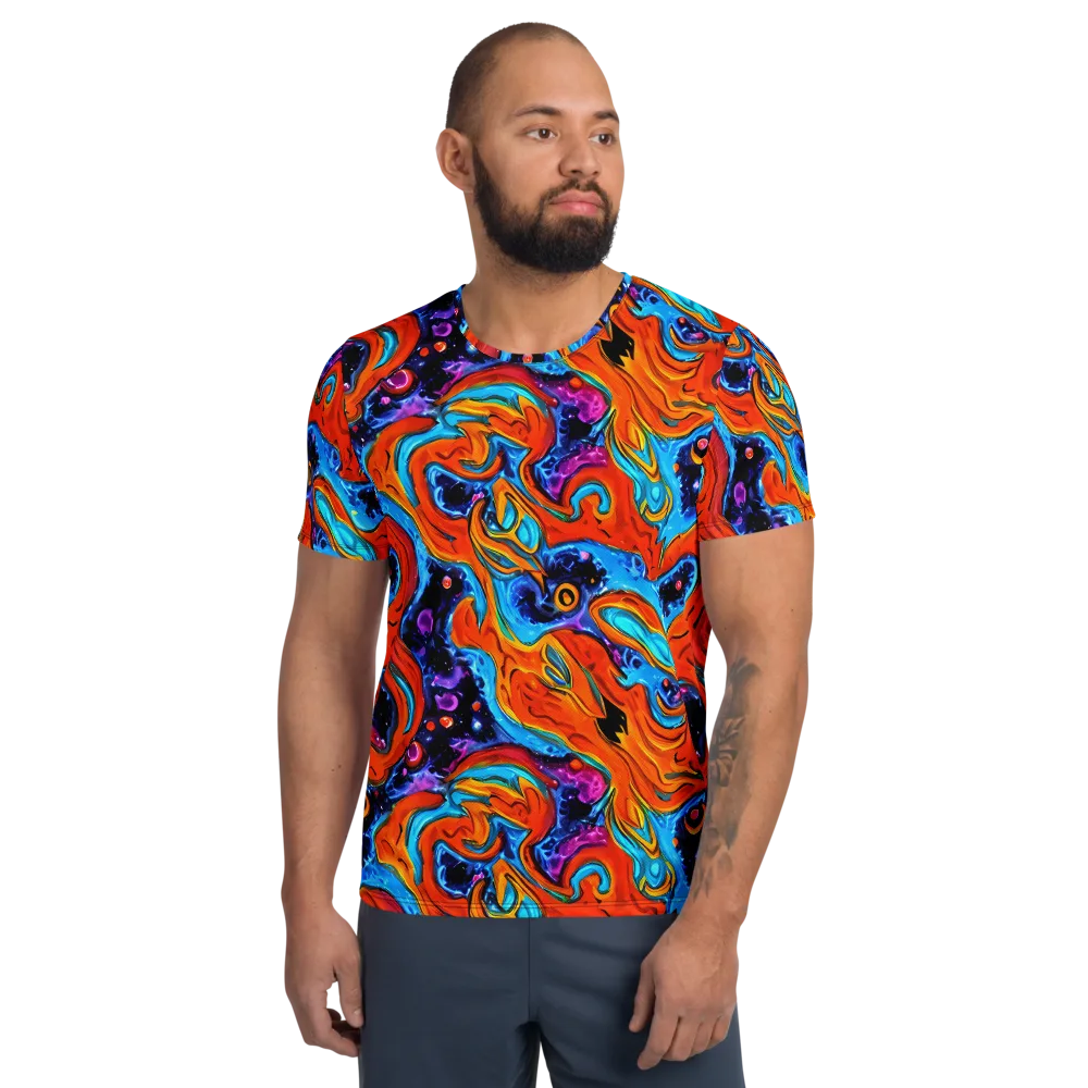 Sonic Lava on Men's Athletic T-Shirt — Front