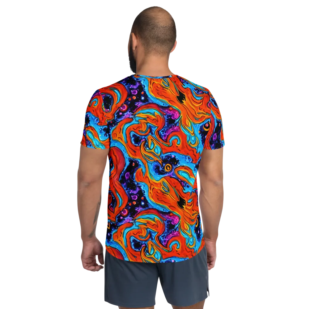 Sonic Lava on Men's Athletic T-Shirt — Back