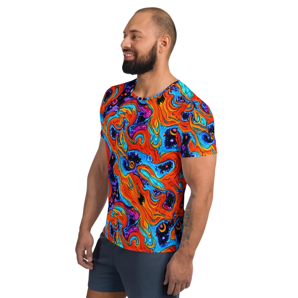 Sonic Lava on Men's Athletic T-Shirt — Left