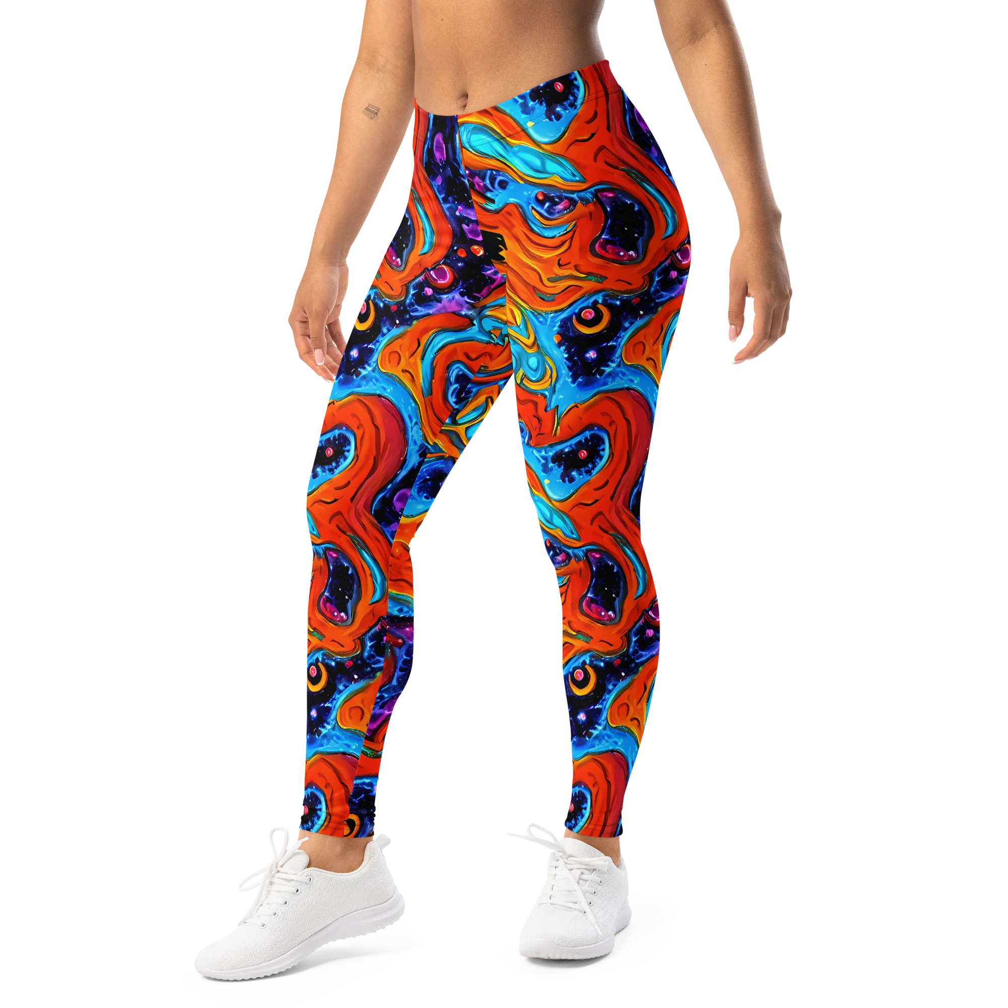 Sonic Lava on Leggings — Left Front