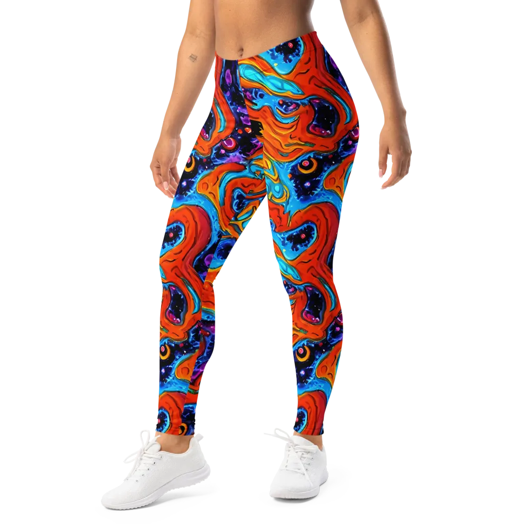 Sonic Lava on Leggings — Left Front