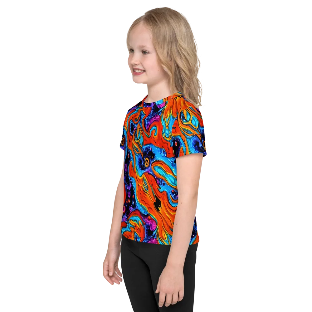 Sonic Lava on Kids Crew Neck T-Shirt — Left